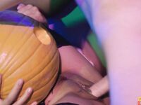 Halloween Slut Polly Pons Smiles While Sucking And Riding Young Cock