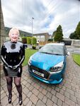 Cathy Cocksucker Shiny PVC Dress High Heel Otley Porn Granny