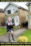 Cathy Shiny Plastic PVC Porn High Heels Otley Slut Granny