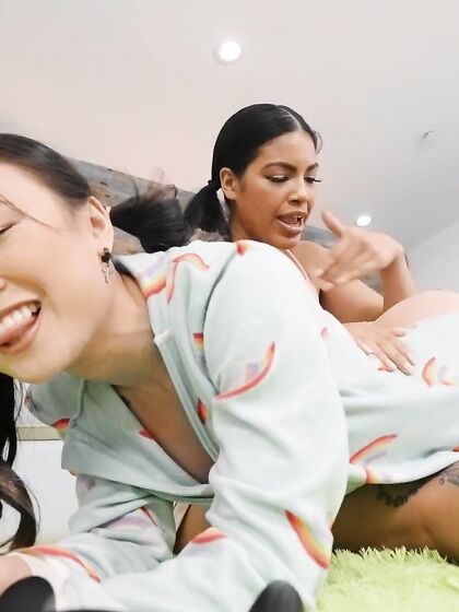 Lulu Chu And Maya Farrell Get Their Exotic Pussies Fucked In Turn