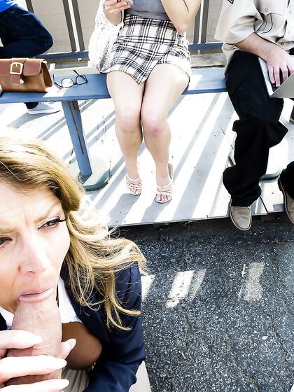 Lustful Mature Summer Stevens Sucks Big Cock And Fucks In Public