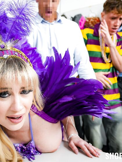 Gorgeous Festive MILF With Big Tits Gets Punished For Stealing photos (Jessica Ryan)