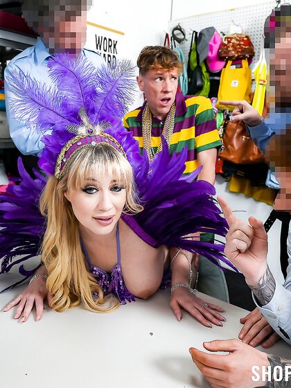 Gorgeous Festive MILF With Big Tits Gets Punished For Stealing photos (Jessica Ryan)