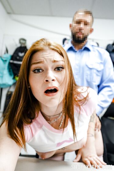 Naughty Redhead Thief Katerina Deville Gets Punished For Stealing