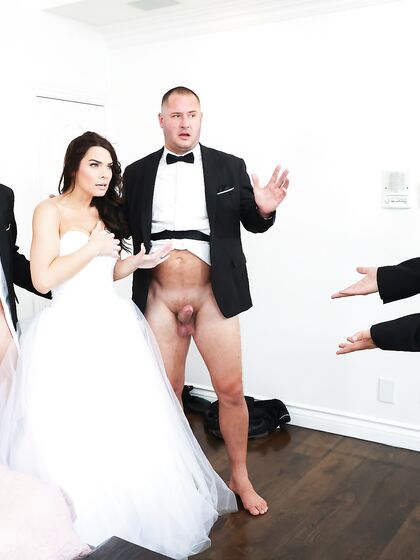 Whorish Bride Ivy Ireland Gets Gangbanged In Bed