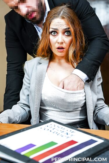 Busty Redhead MILF Kira Fox Gets Fucked By Pervy Principal