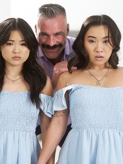 Amazing Taboo FFM Threesome With Asian Teens Lulu Chu And Kimmy Kimm