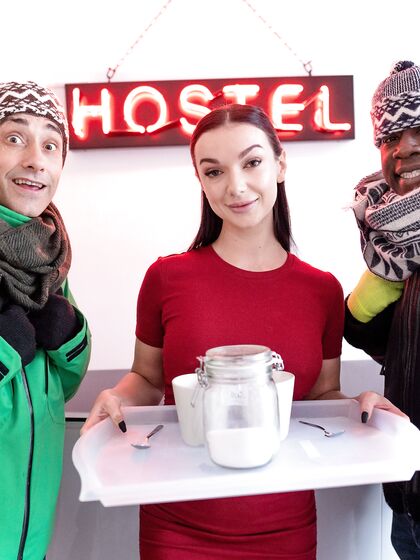 Great Interracial MMF Threesome With Russian Hoe Lady Gang
