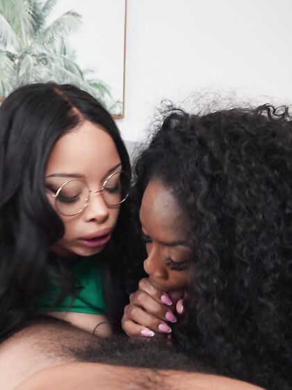 Charlotte Lavish And Advoree Lick Their Chubby Pussies While Getting Fucked