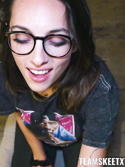 Dark-haired Bimbo With Glasses Enjoys Steamy POV Pounding photos (Tabby)