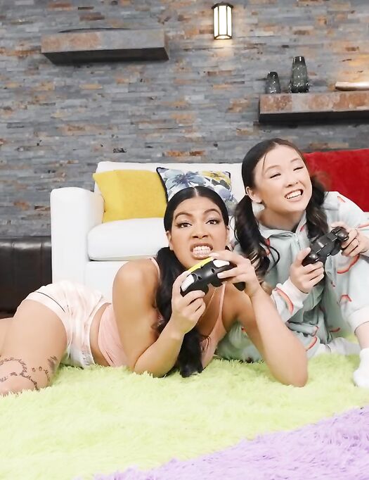 Lulu Chu And Maya Farrell Get Their Exotic Pussies Fucked In Turn