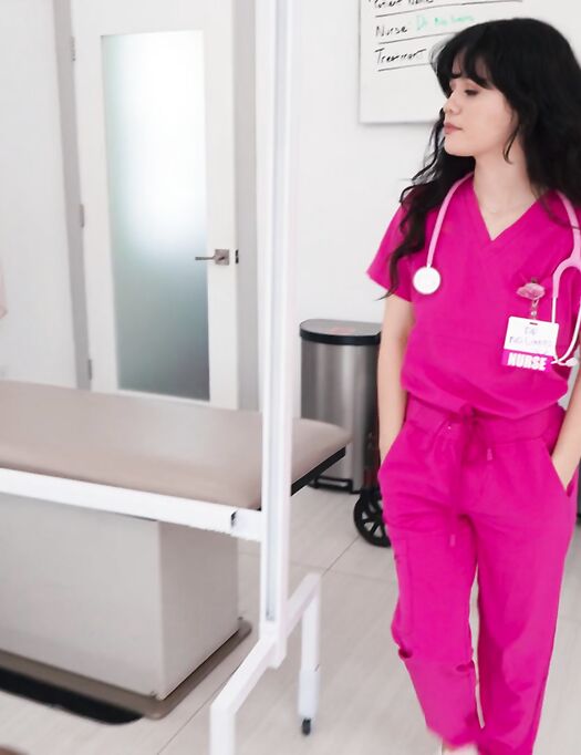 Young Nurse With Natural Breasts Sucks And Rides Big Black Cock To Orgasm photos (Yhivi)