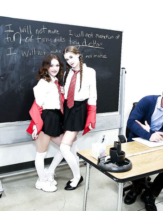 Naughty Schoolgirls Gracie Gates And Athena Heart Screwed By Their Professor